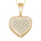 10K 0.10CT D-"HEART CHARM"