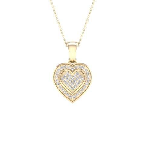 10K 0.15CT D-"HEART CHARM"