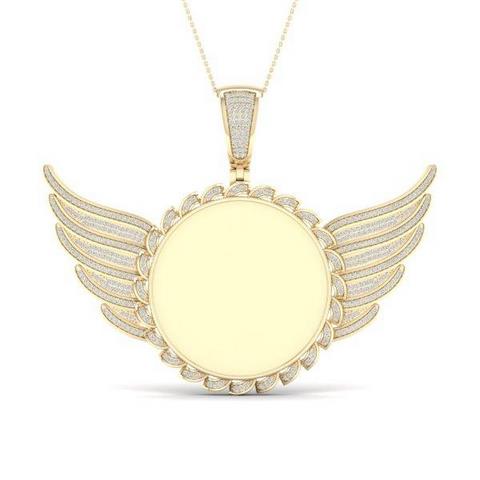 10K 1.00CT D-MEMORY PENDANTS "WINGS"