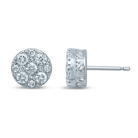 10KT 0.98-1.04CT D-EARRINGS