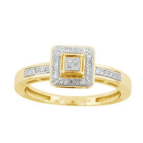 10K 0.10CT D-LADIES MICROPAVE RINGS