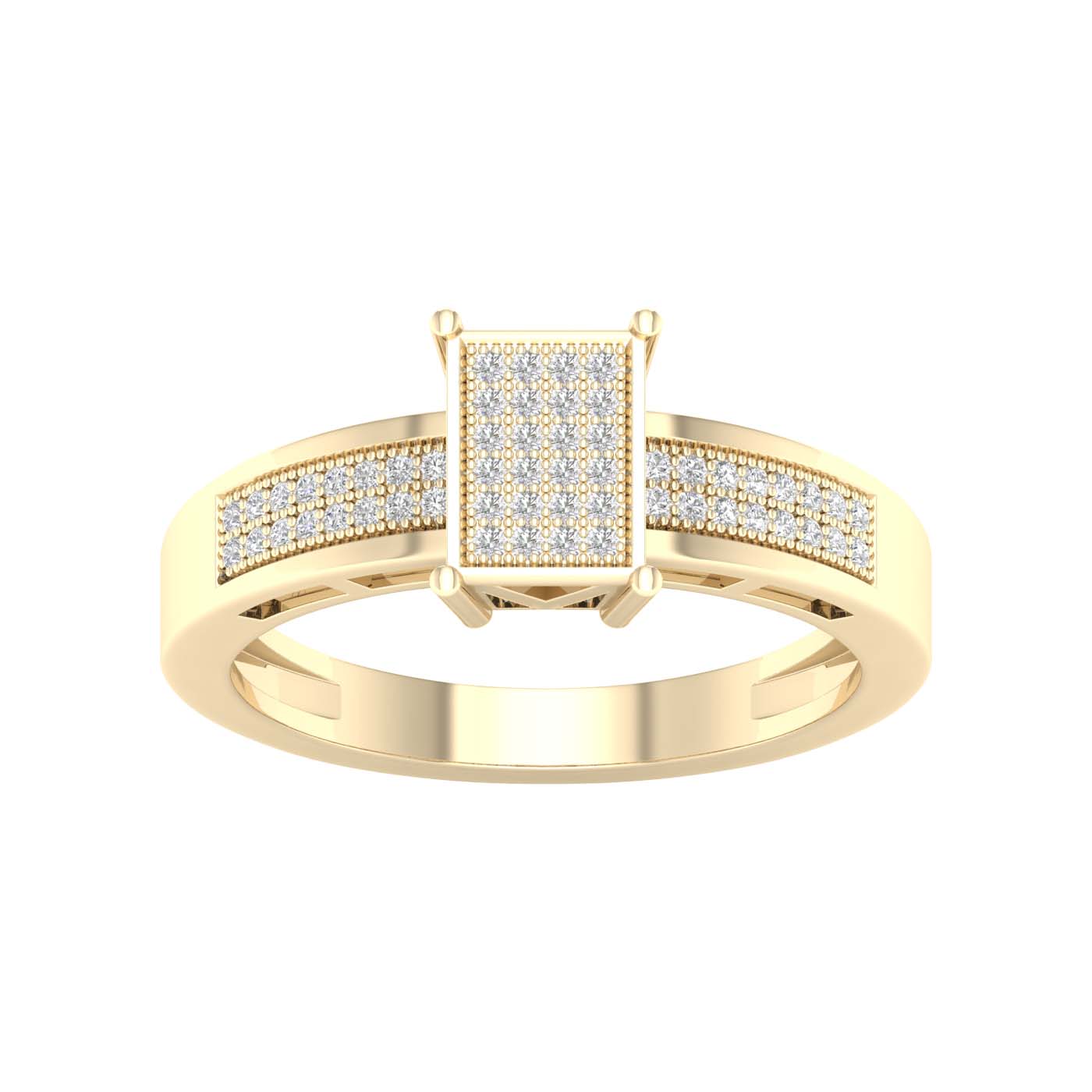 10K 0.17CT D-LADIES MICROPAVE RINGS