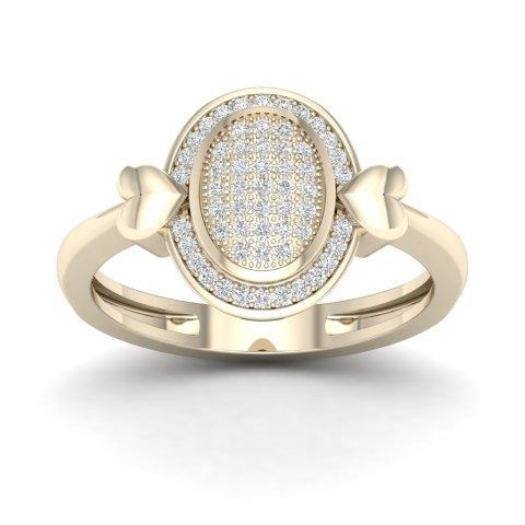 10K 0.18CT D-LADIES MICROPAVE RING