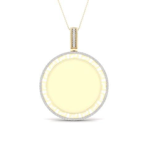 10KT 0.25CT D-MEMORY PENDANT WITH PLATE