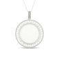 10KT 0.33CT D-MEMORY PENDANT WITH COIN PLATE