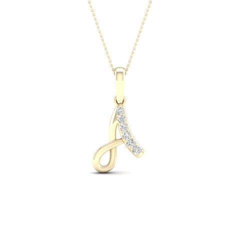 10K 0.04CT D-LADIES INITIAL "A"