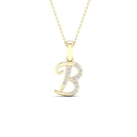 10K 0.04CT D-LADIES INITIAL "B"