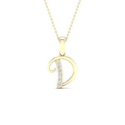 10K 0.04CT D-LADIES INITIAL "D"