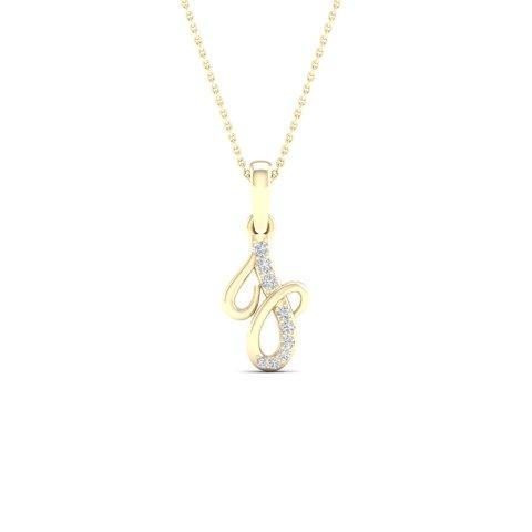 10K 0.04CT D-LADIES INITIAL "J"