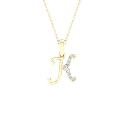 10K 0.04CT D-LADIES INITIAL "K"