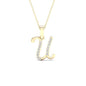 10K 0.04CT D-LADIES INITIAL "U"