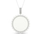 10KT 0.25CT D-MEMORY PENDANT WITH COIN PLATE