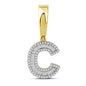 10K 0.38CT D-BAGUETTE NITIAL "C"