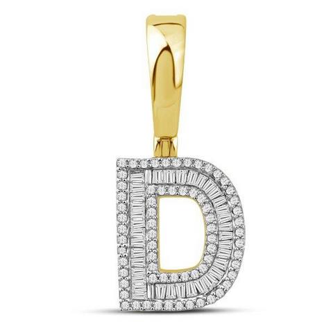 10K 0.47CT D-BAGUETTE INITIAL "D"