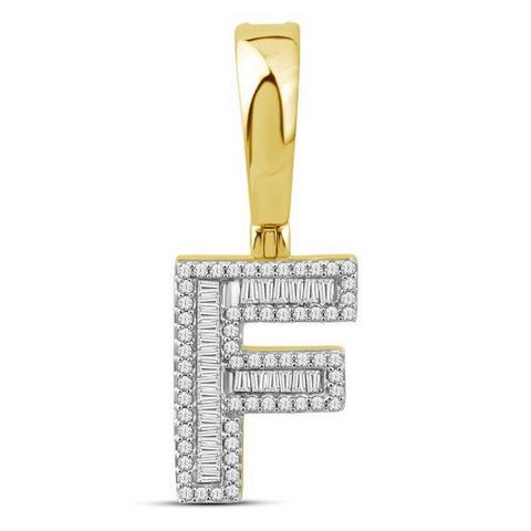 10K 0.38CT D-IBAGUETTE INITIAL "F"