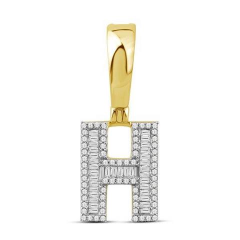 10K 0.45CT D-BAGUETTE INITIALL "H"