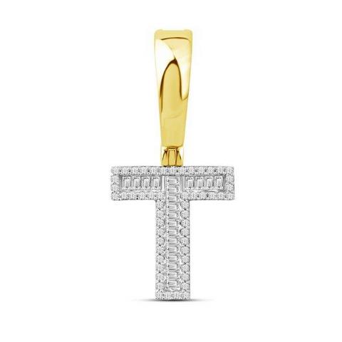 10K 0.34CT D-BAGUETTE INITIAL "T"