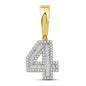 10KT 0.40CT D-BAGUETTE INITIAL "NO.4"