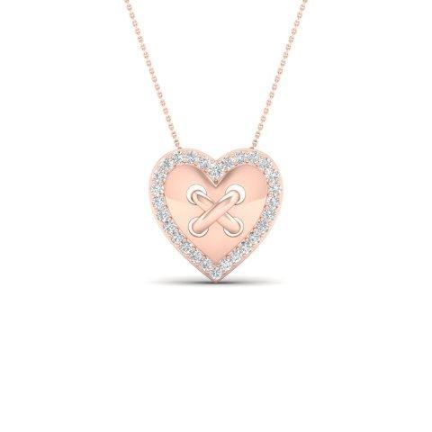 SPL PRICE 10KT 0.10CT D-LADIES PENDANT "HEART"