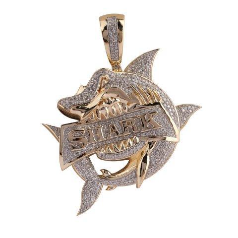 10K 1.00CT D-"SHARK" CHARM