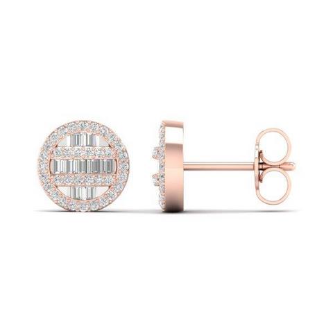 10K 0.33CT D-BAGUETTE EARRING