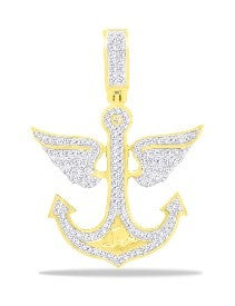 10KT 0.47CT D-ANCHOR CHARM