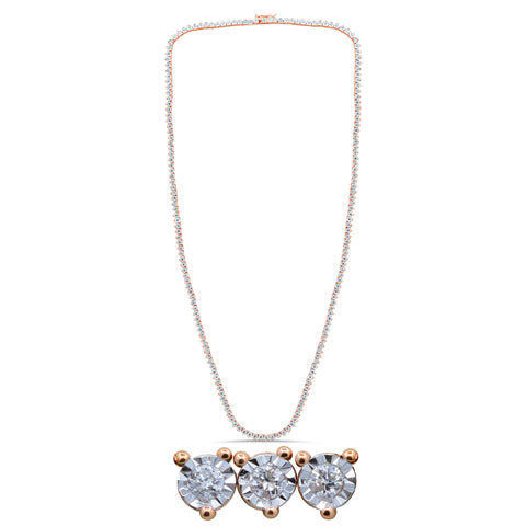 10KT 1.43CT D-NECKLACE