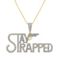 10K 1.14CT D-"STAY STRAPPED " CHARM