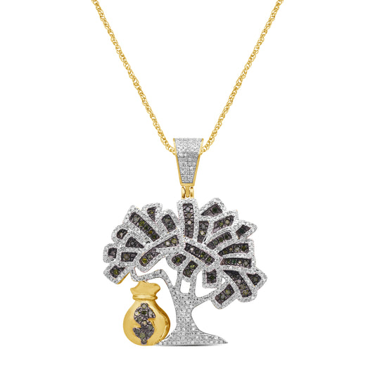 SPL PRICE 10KT 1.18CT D-CHARM "MONEY BAG TREE"