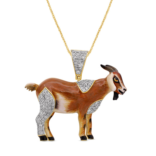 10K 2.37CT D-" GOAT " CHARM