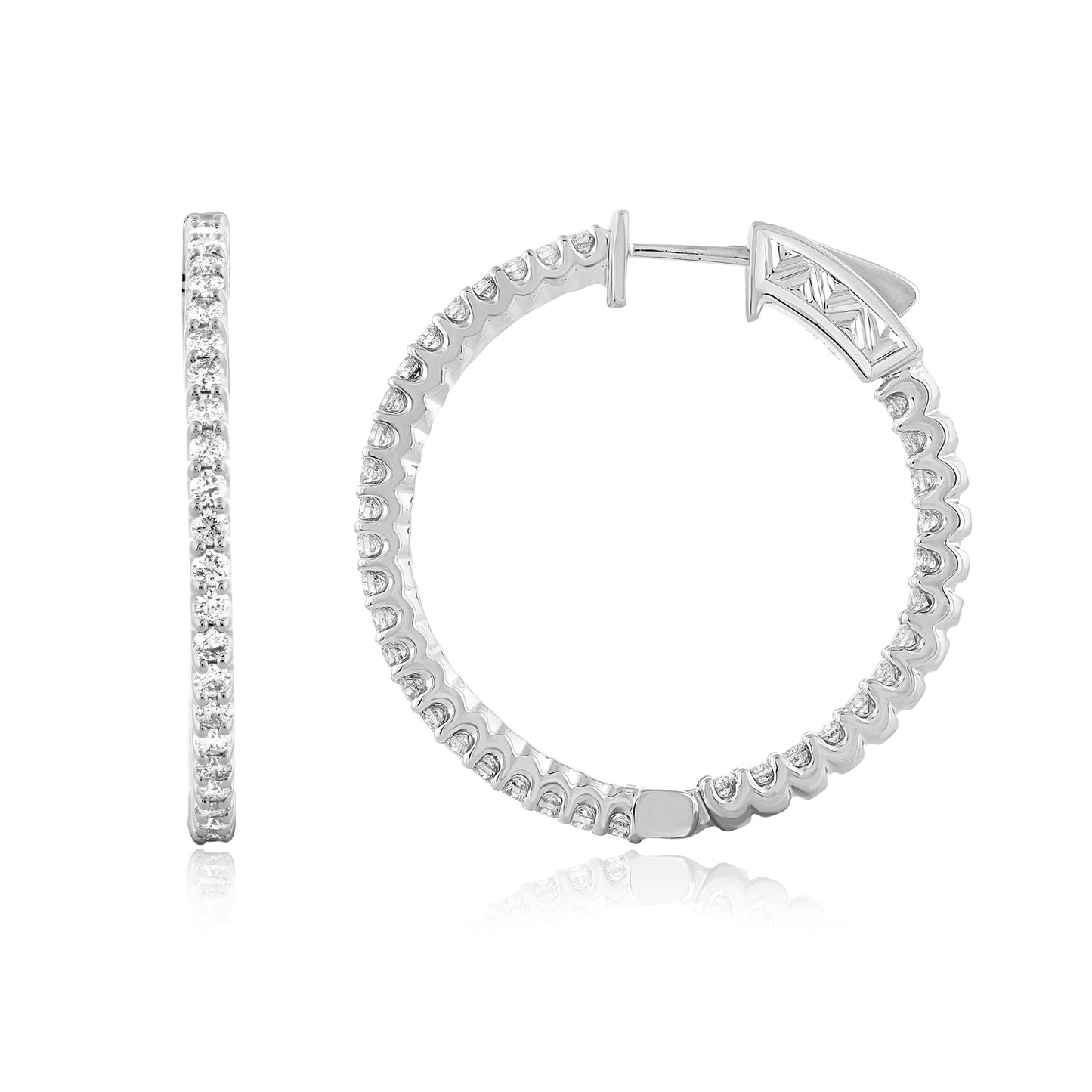 10K 1.54CT D-EARRINGS HOOPS