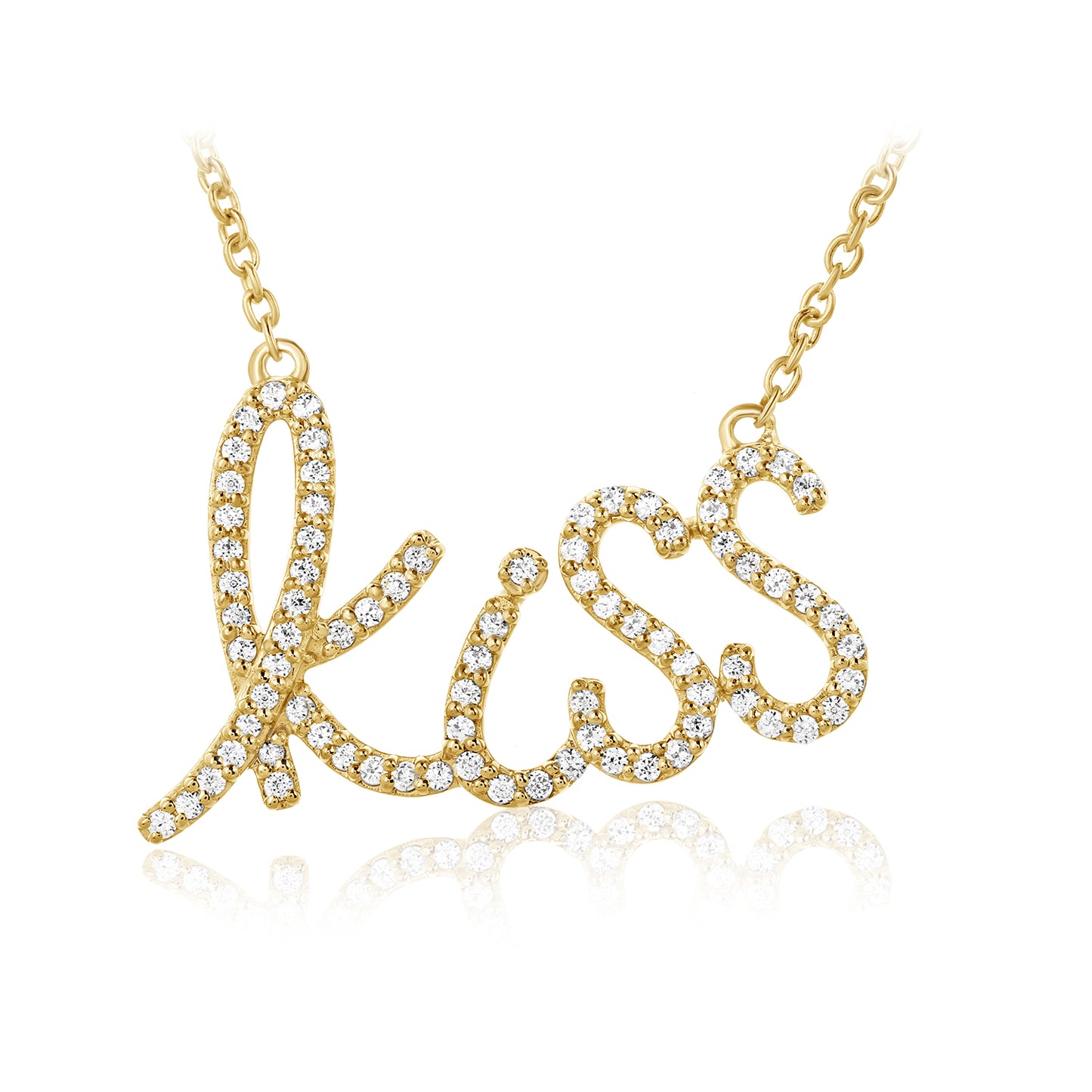 10K 0.25CT D-LADIES CHARMS "KISS"