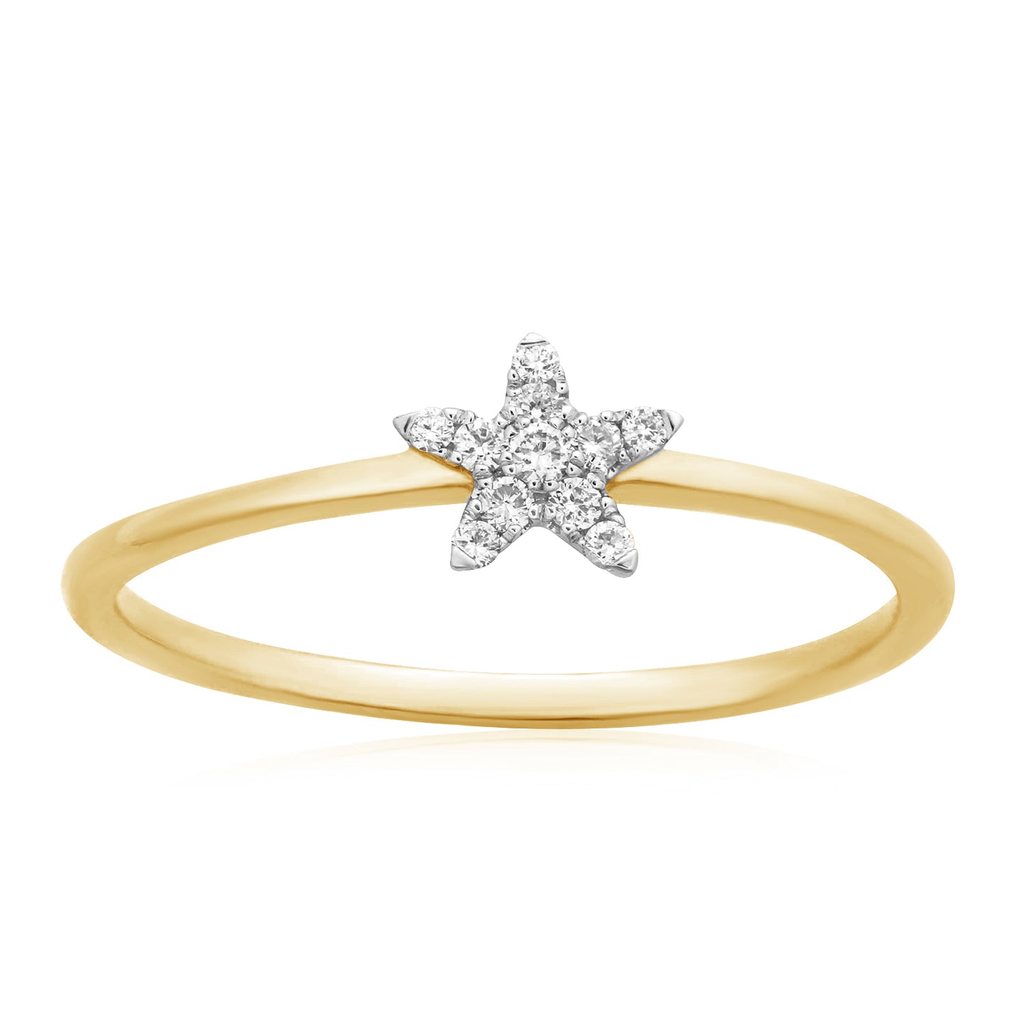 10K 0.07CT D-LADIES RING "STAR"