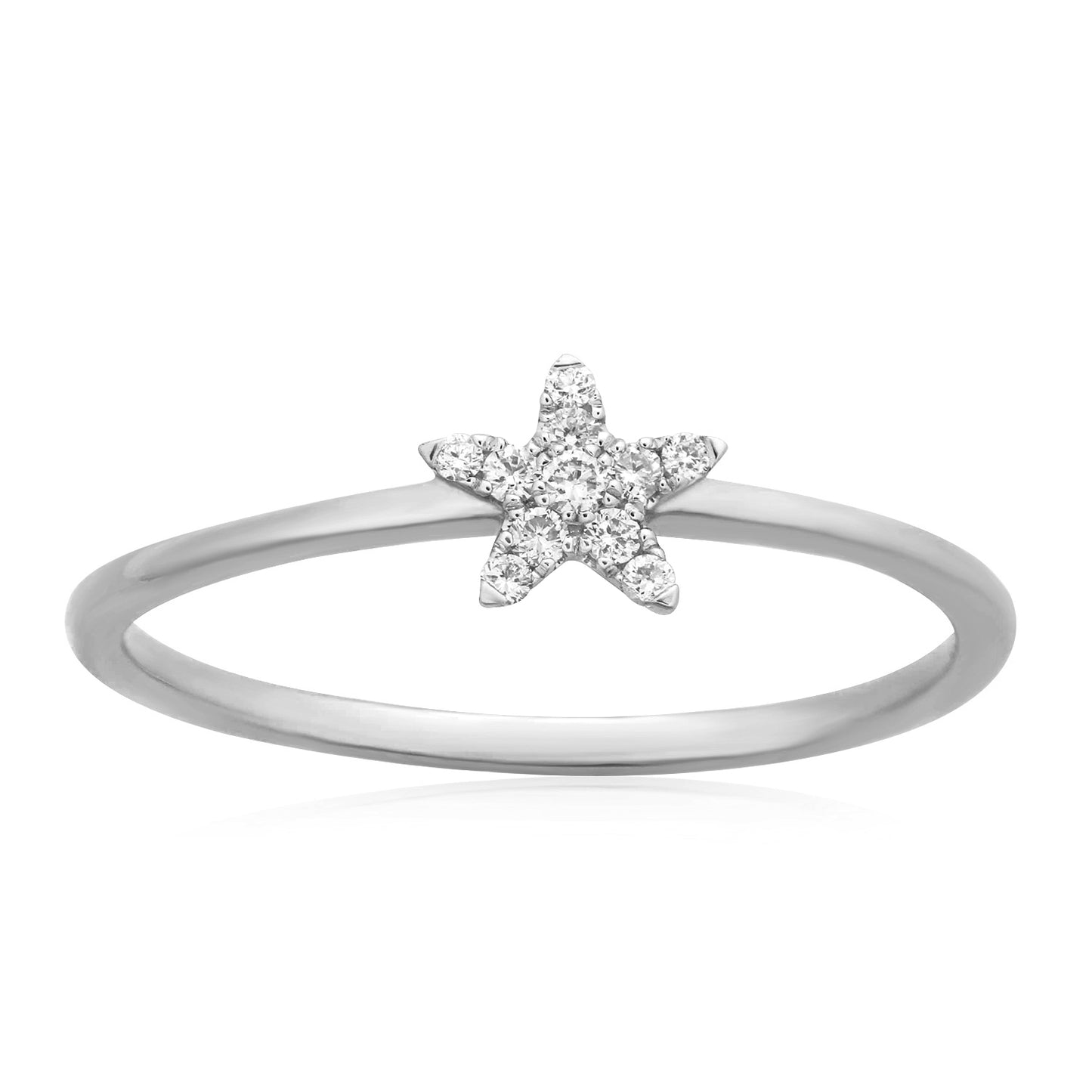 10K 0.07CT D-LADIES RING "STAR"