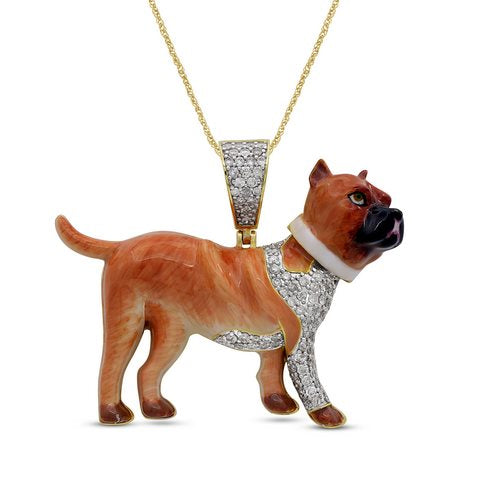 10K 2.08CT D-DOG CHARM