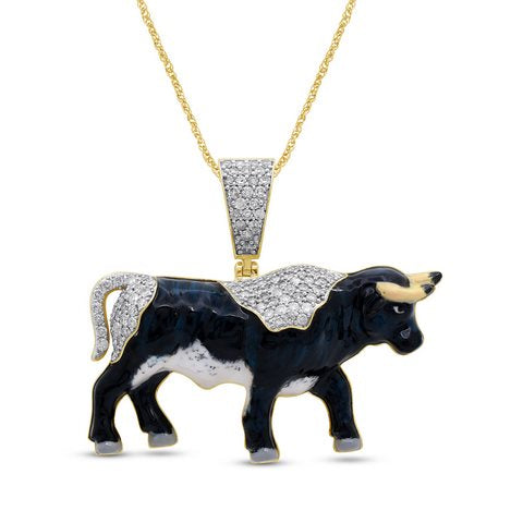 10K1.99CT D-BULL CHARM