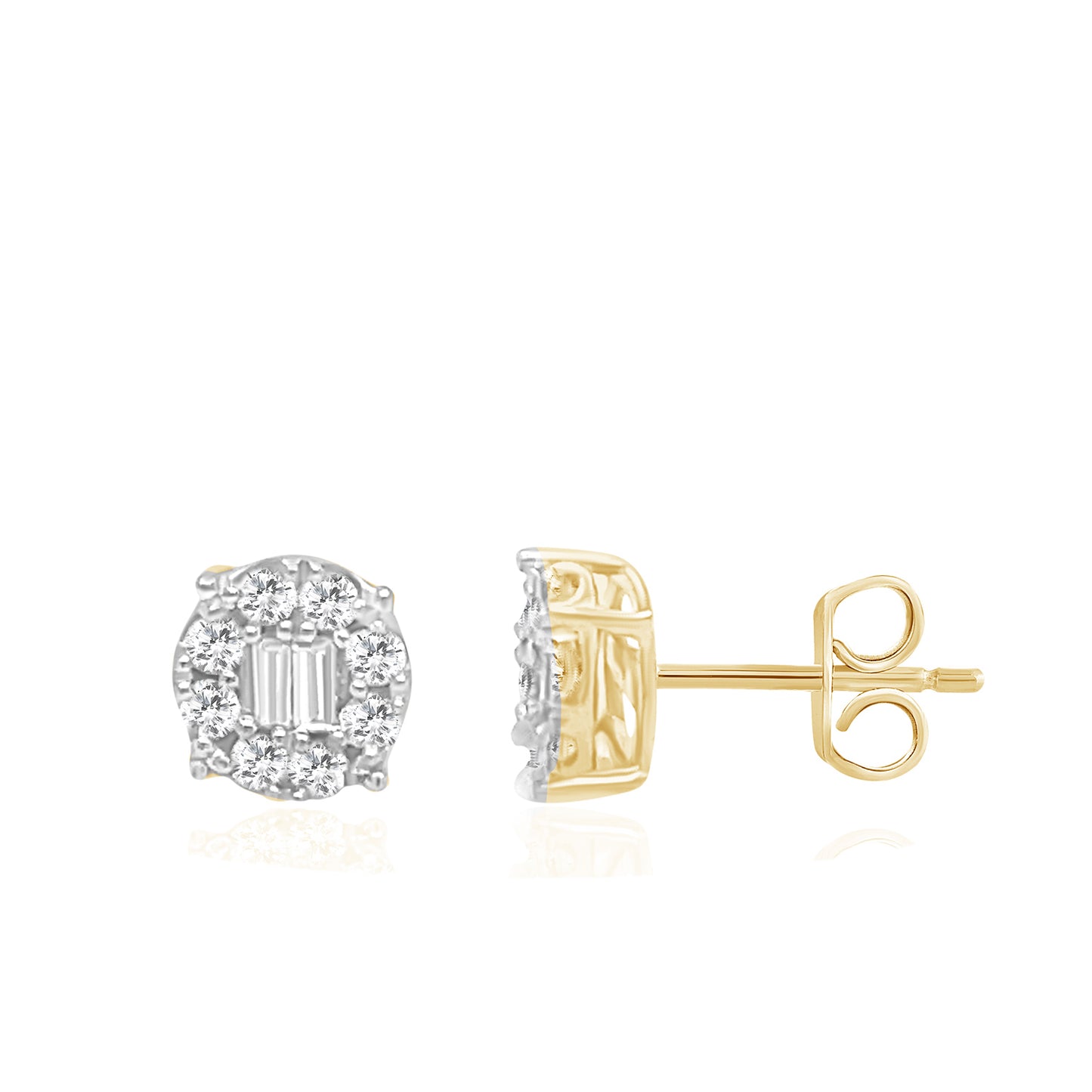 10K 0.38-0.42CT D-BAGUETTE EARRINGS