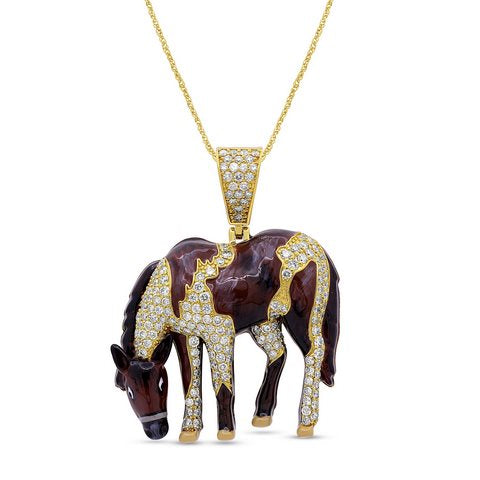 10K 3.67CT D-HORSE CHARM