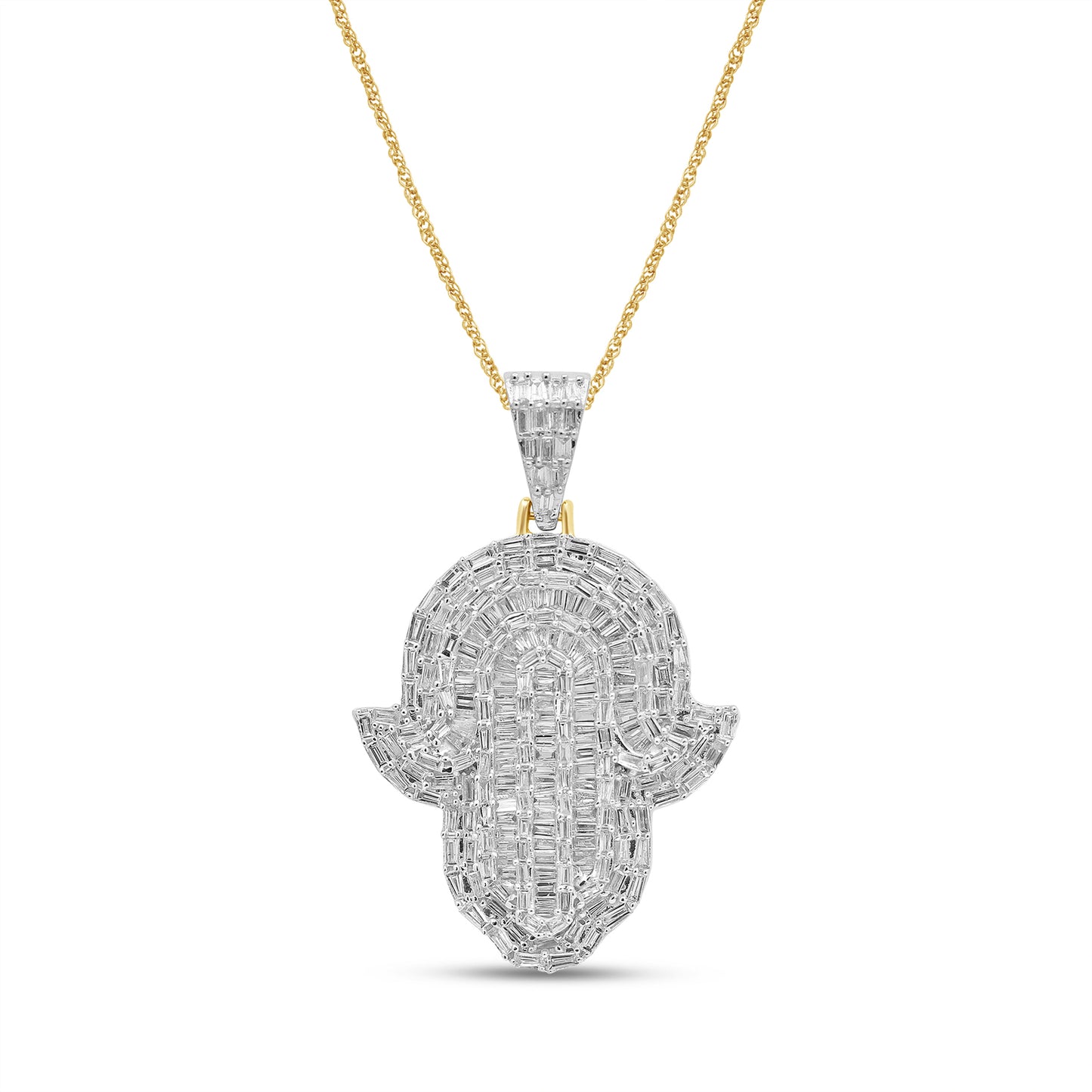 SPL PRICE 10KT 2.14-2.18CT D-CHARM "HAMSA HAND"