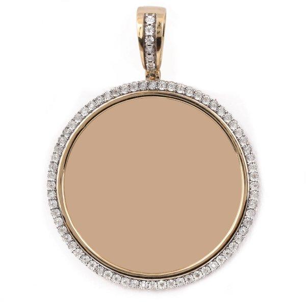 10KT 0.20CT D-MEMORY PENDANT WITH PLATE