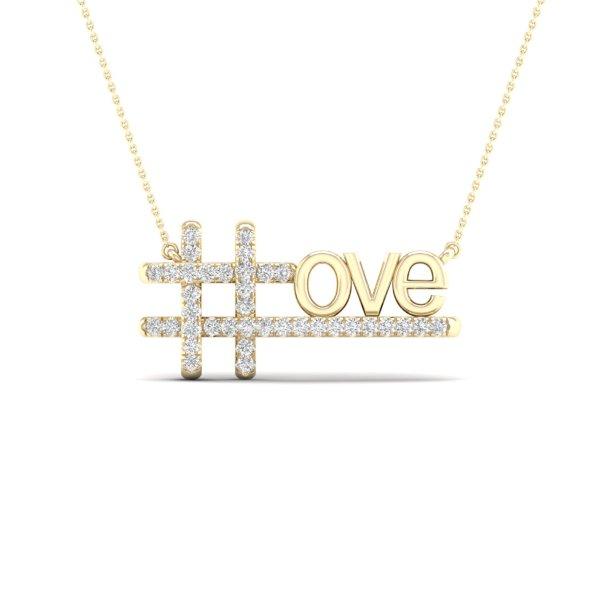 10K 0.25CT D-LADIES PENDANTS "LOVE"