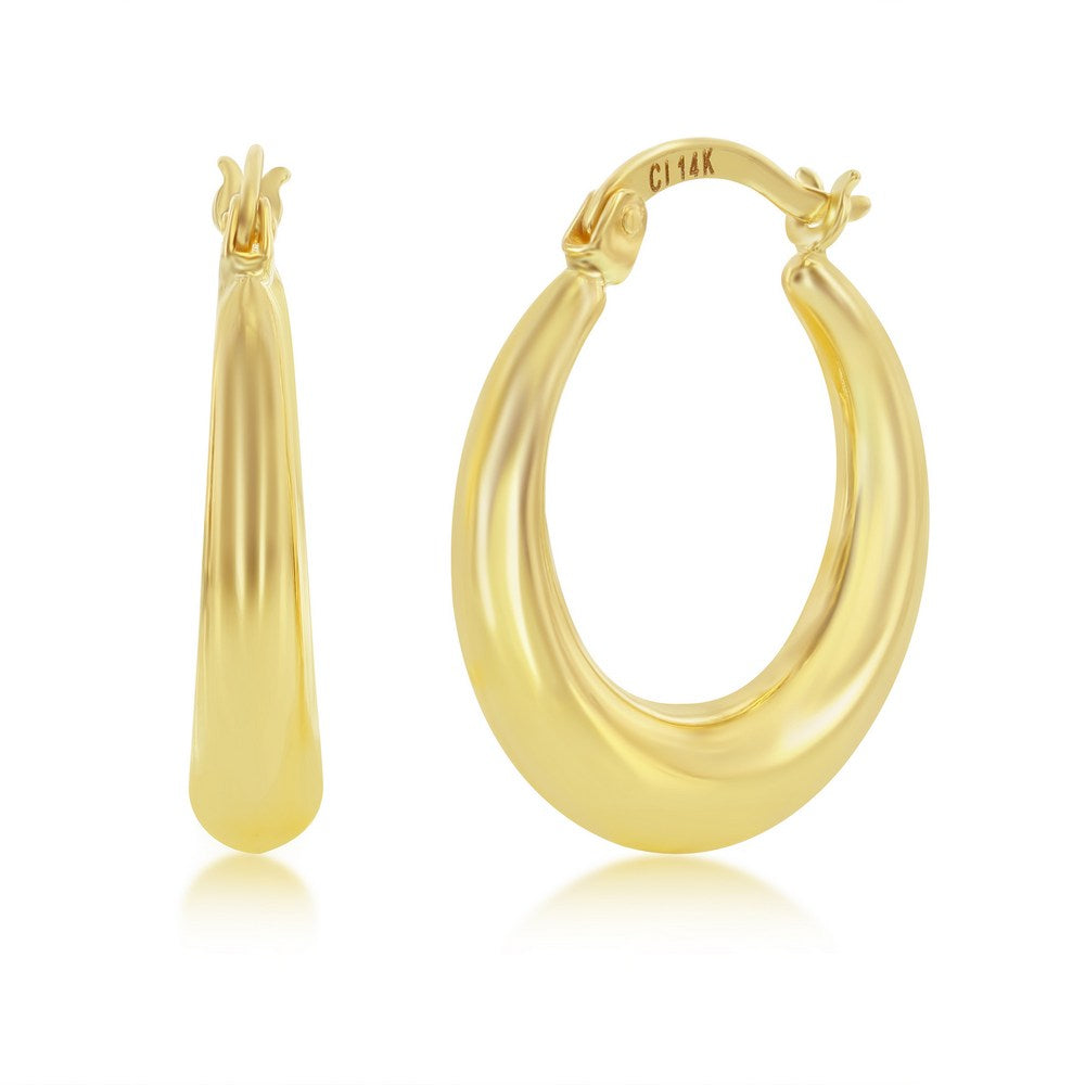 Yellow Gold 20mm Hoop Earrings - 14K Gold