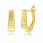 14K Yellow Gold Lined 14mm Hoop Earrings