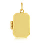 14K Yellow Gold Rectangle Locket