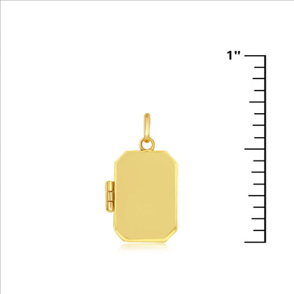 14K Yellow Gold Rectangle Locket