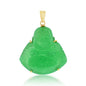 14K Yellow Gold Jade Buddha Pendant