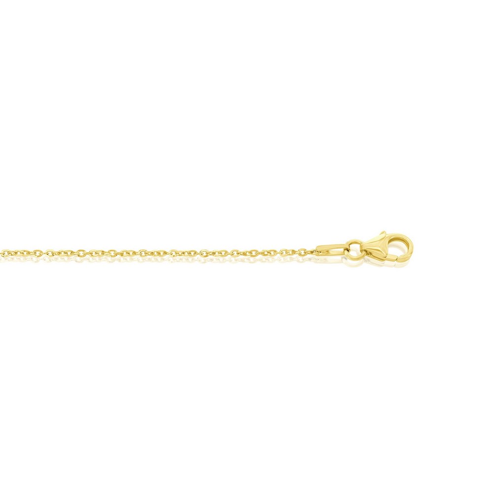 14K Yellow Gold 1.2mm Twisted Diamond-Cut Rolo Chain