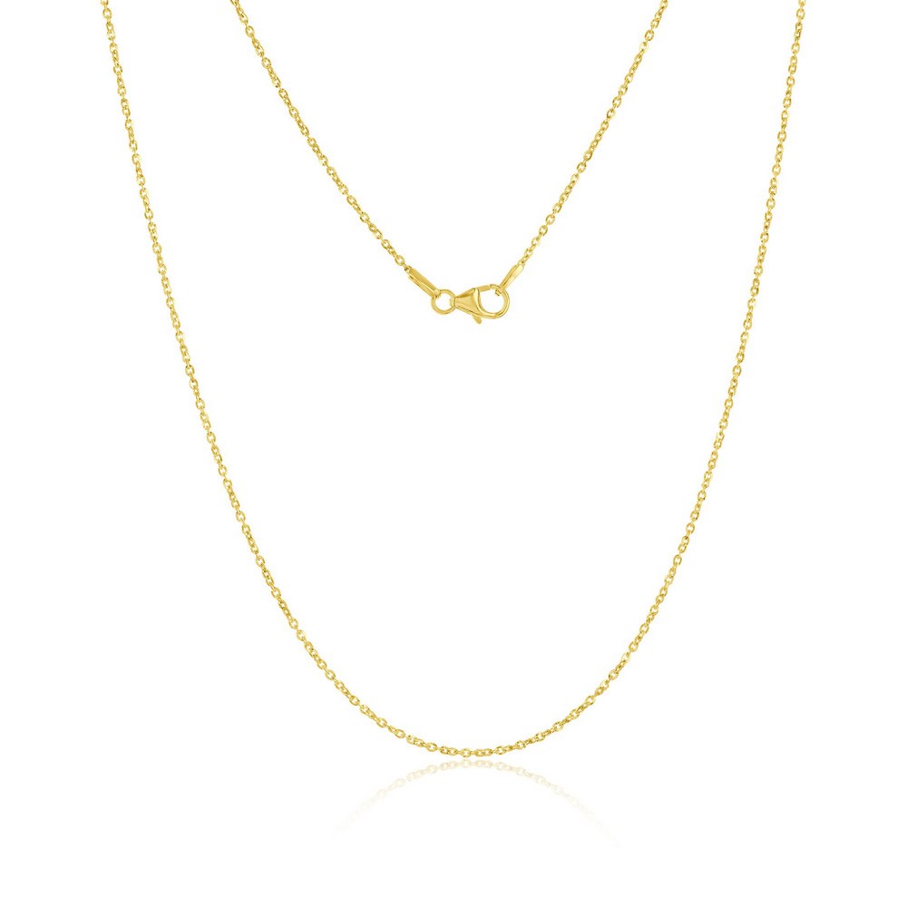 14K Yellow Gold 1.2mm Twisted Diamond-Cut Rolo Chain