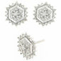 925 SS 0.10CT D-EARRING LDS RDS "SMALL STOP SIGN"