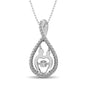 Sterling Silver 1/20 Ct.Tw. Diamond Mother And Child Pendant